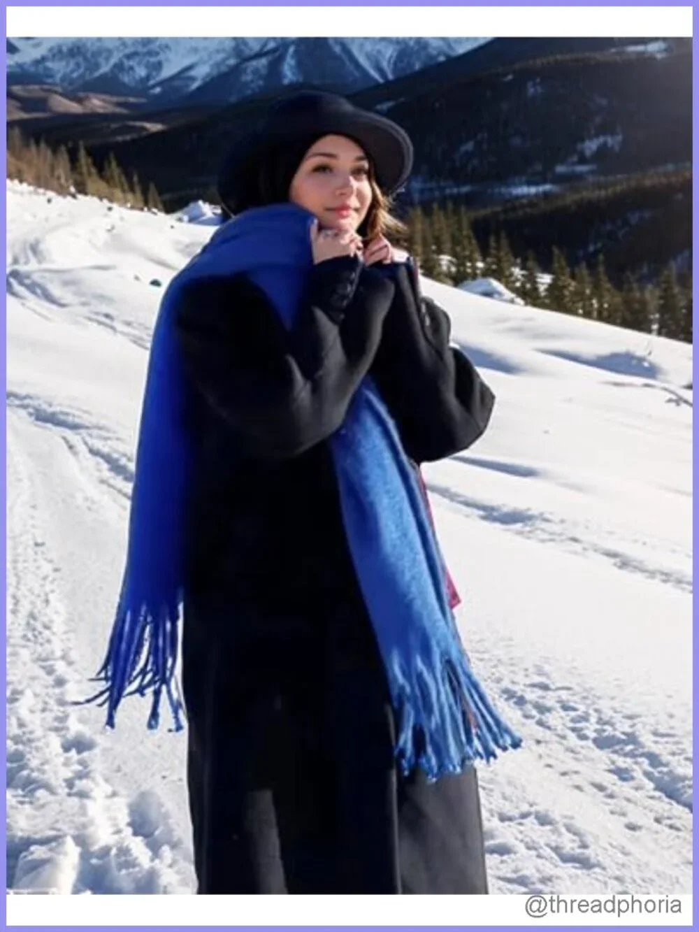 Oversized Chunky Blanket Scarf Women Winter
